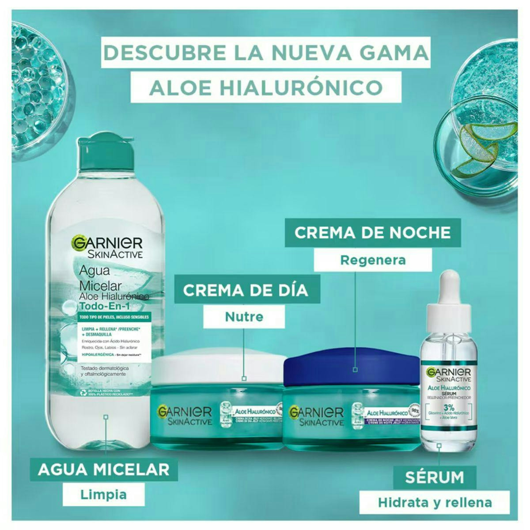 Crema De Noche Jelly Aloe Hialurónico Garnier 50Ml