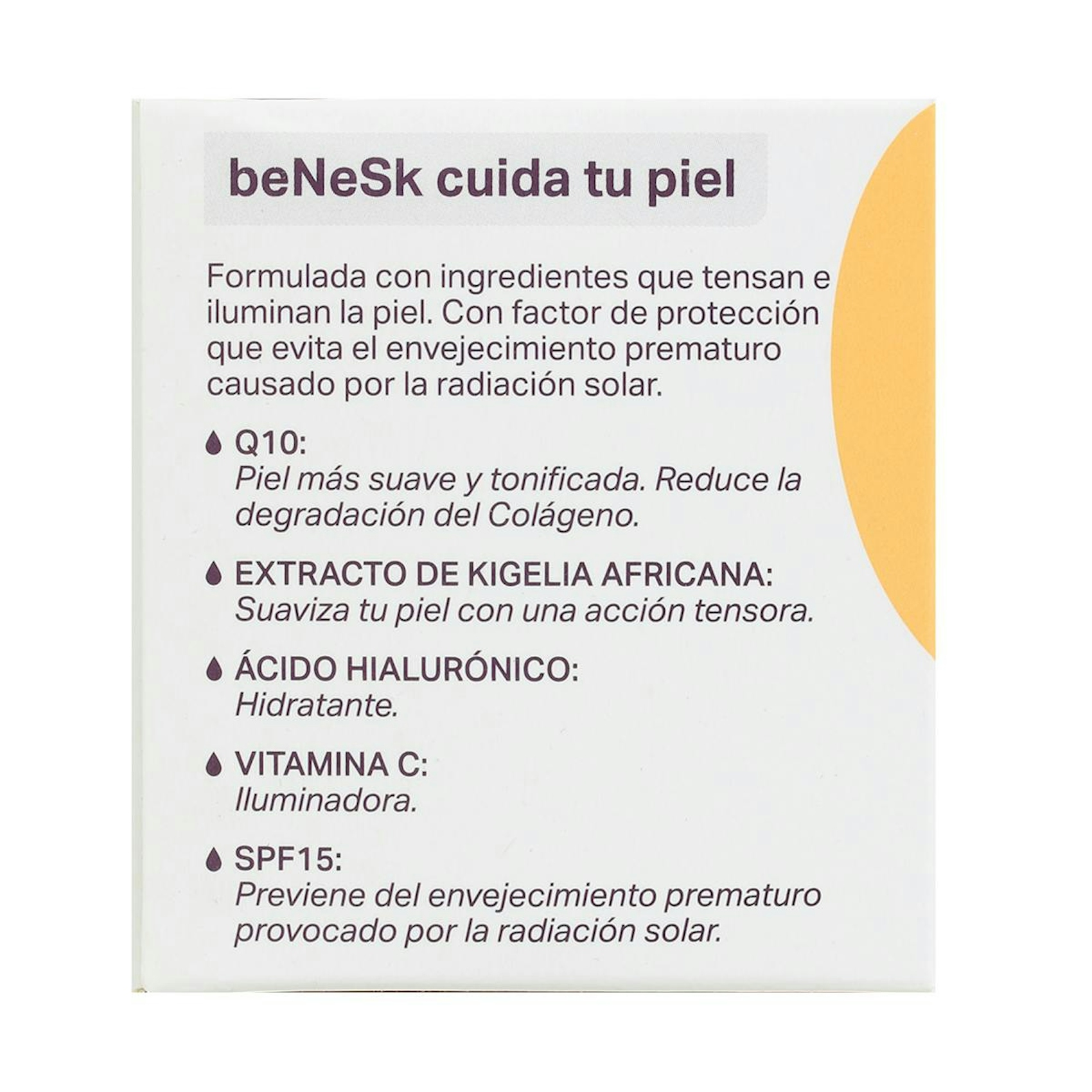 Crema Facial De Día Antiarrugas Q10 Benesk 50 Ml