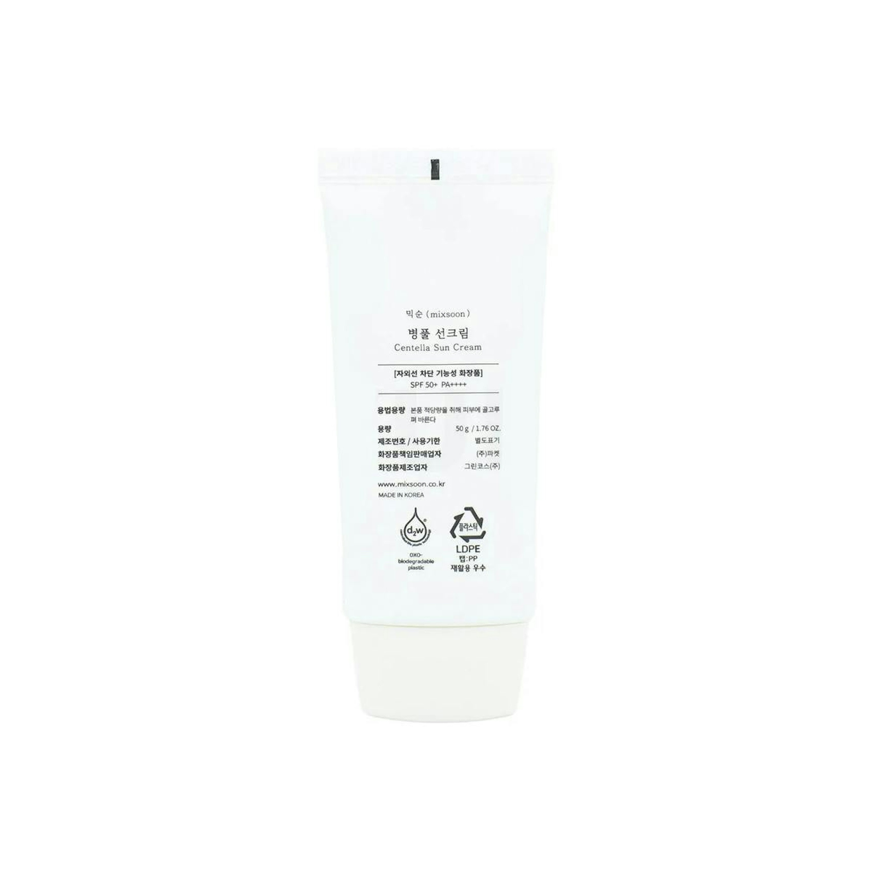 Crema Solar Centella SPF 50+ Mixsoon 50Gr