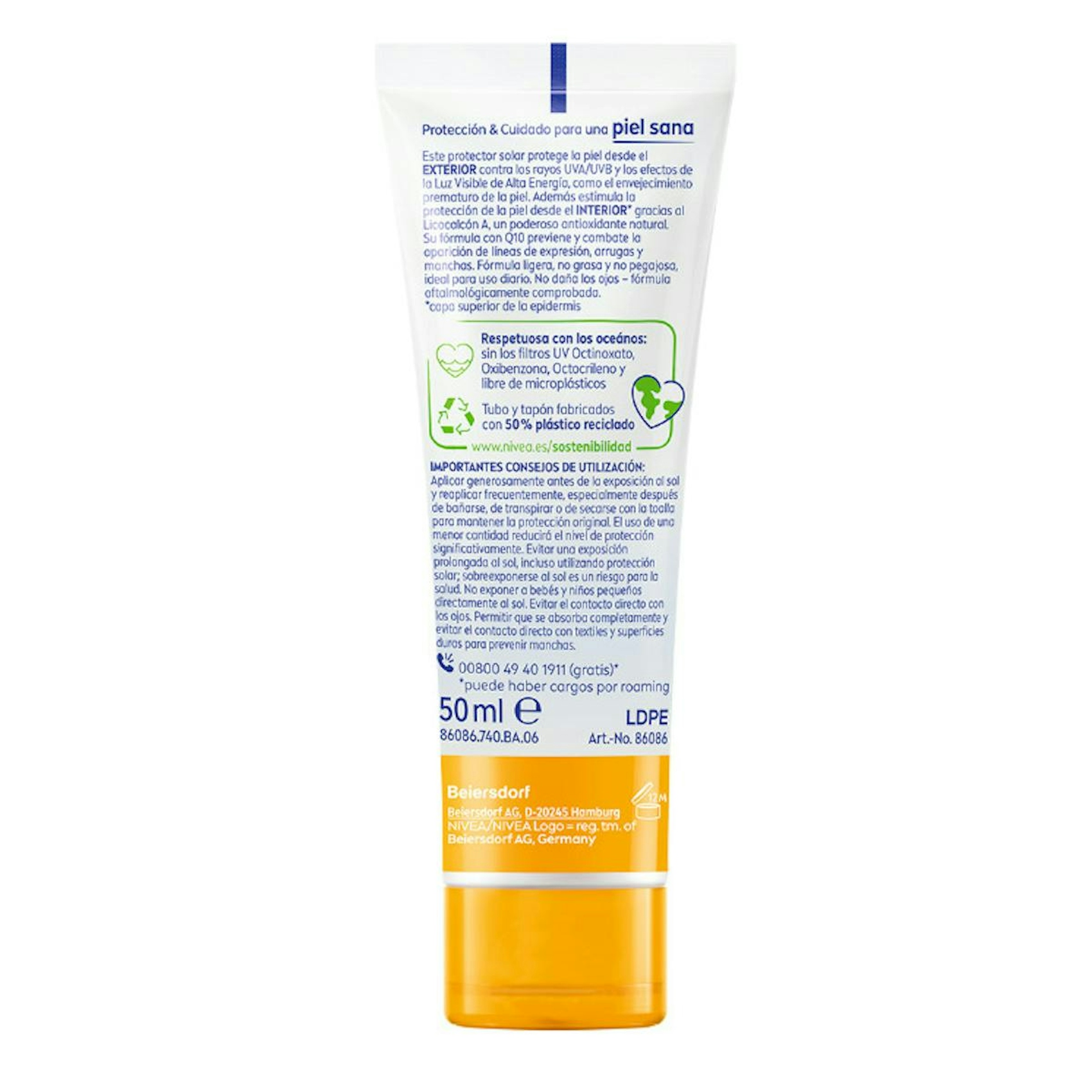 Crema Solar Facial Anti-Manchas Q10 SPF 50 Nivea 50Ml
