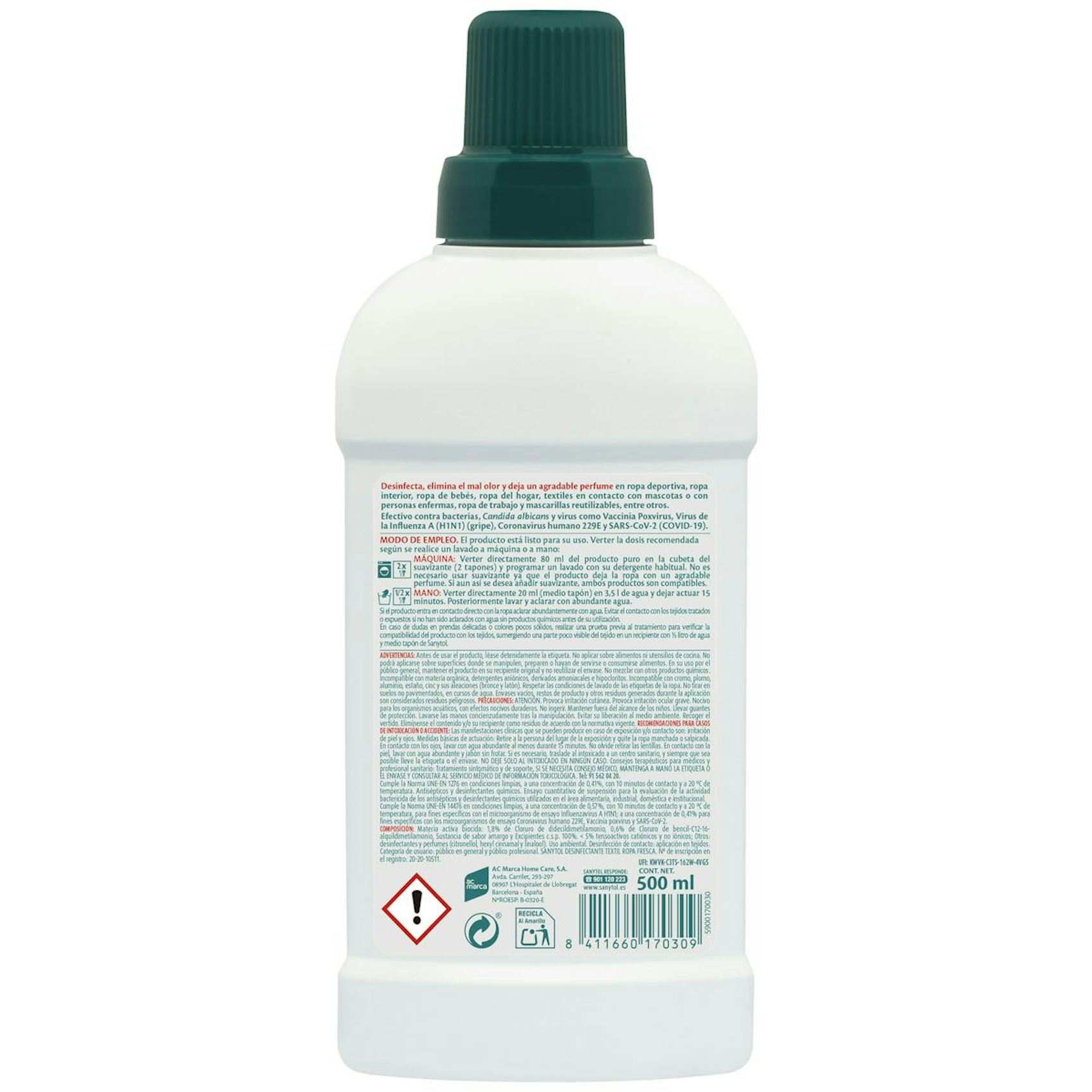 Desinfectante Textil Elimina Olores Sanytol 500Ml