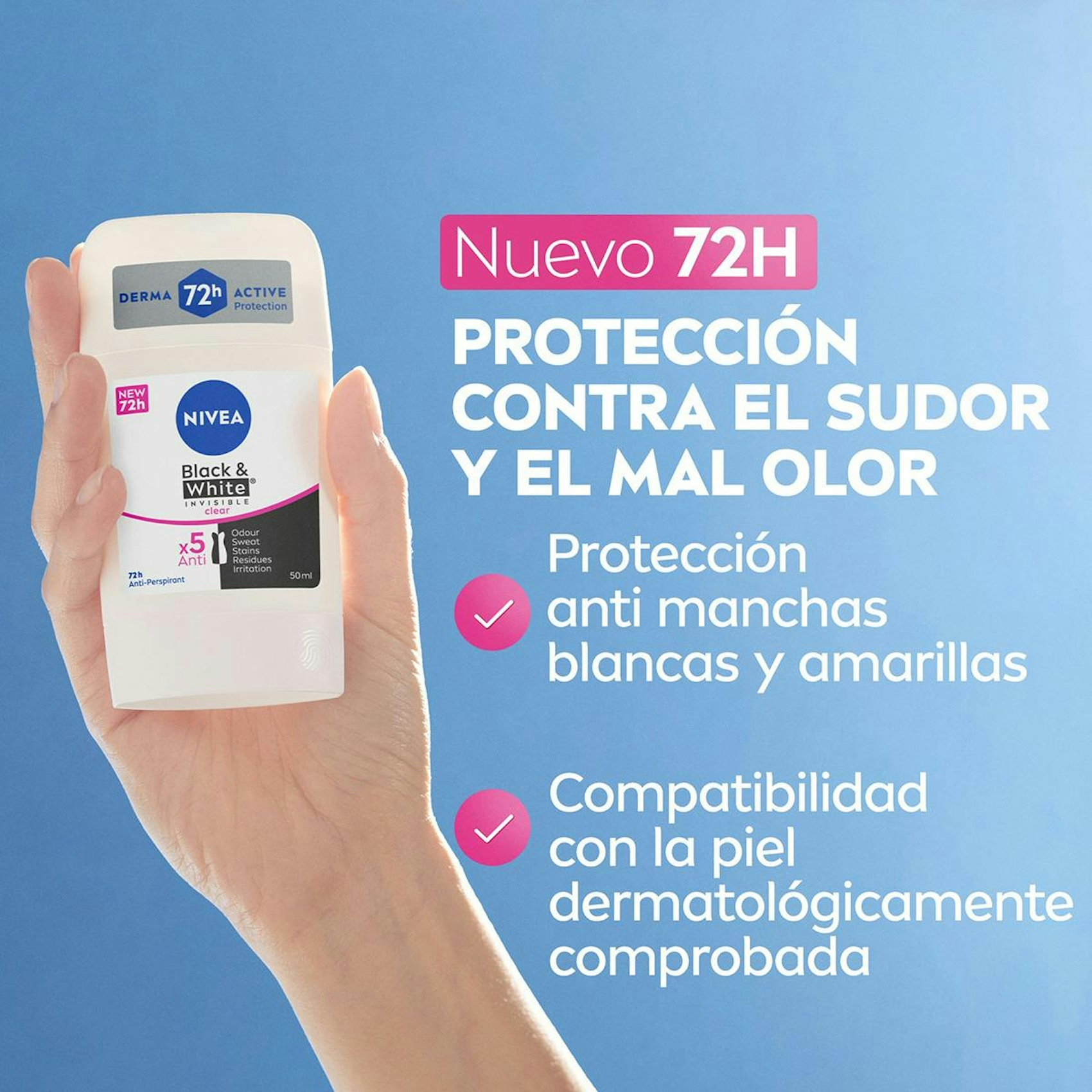 Desodorante En Barra Black & White Nivea 50Ml