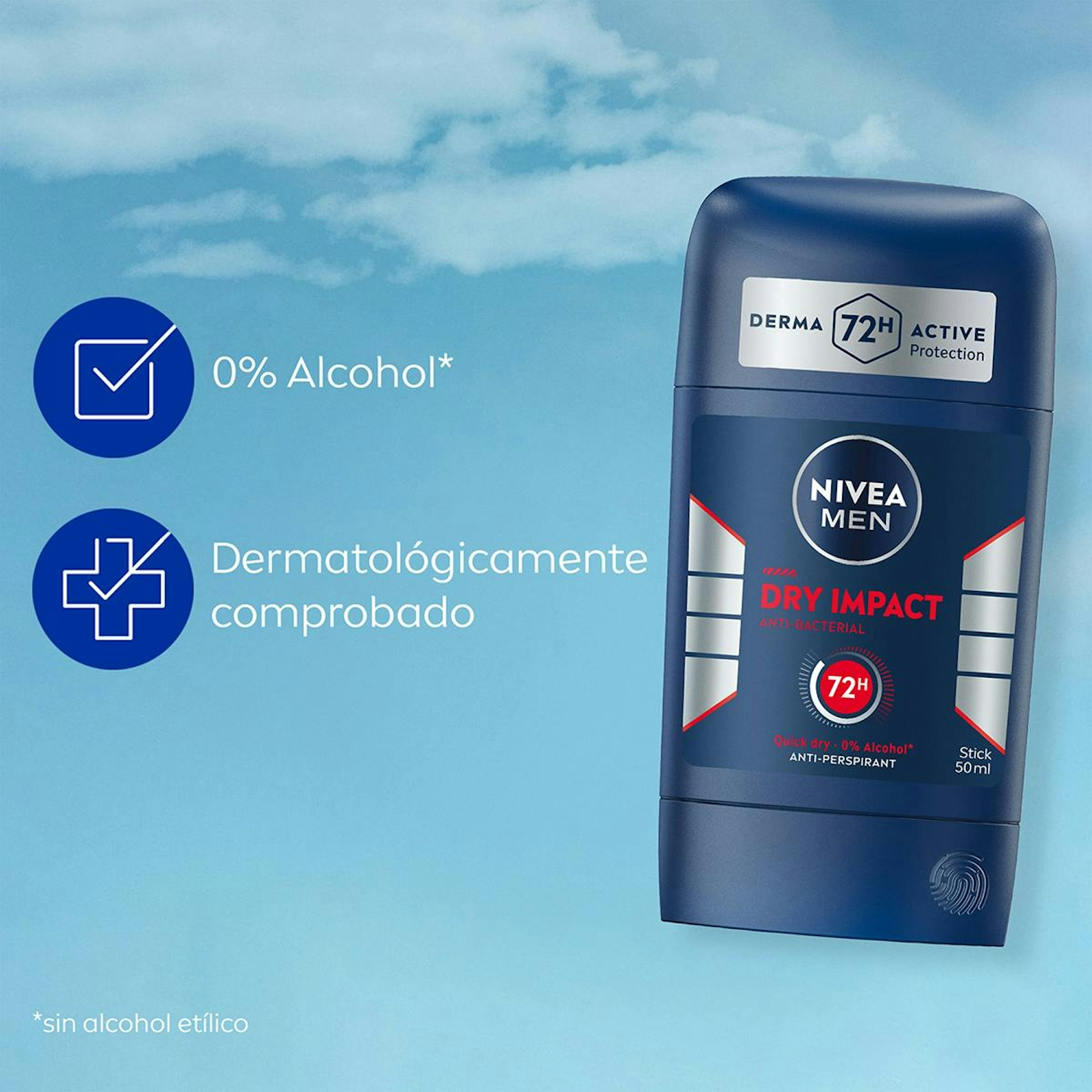 Desodorante En Barra Dry Impact Nivea Men 50Ml