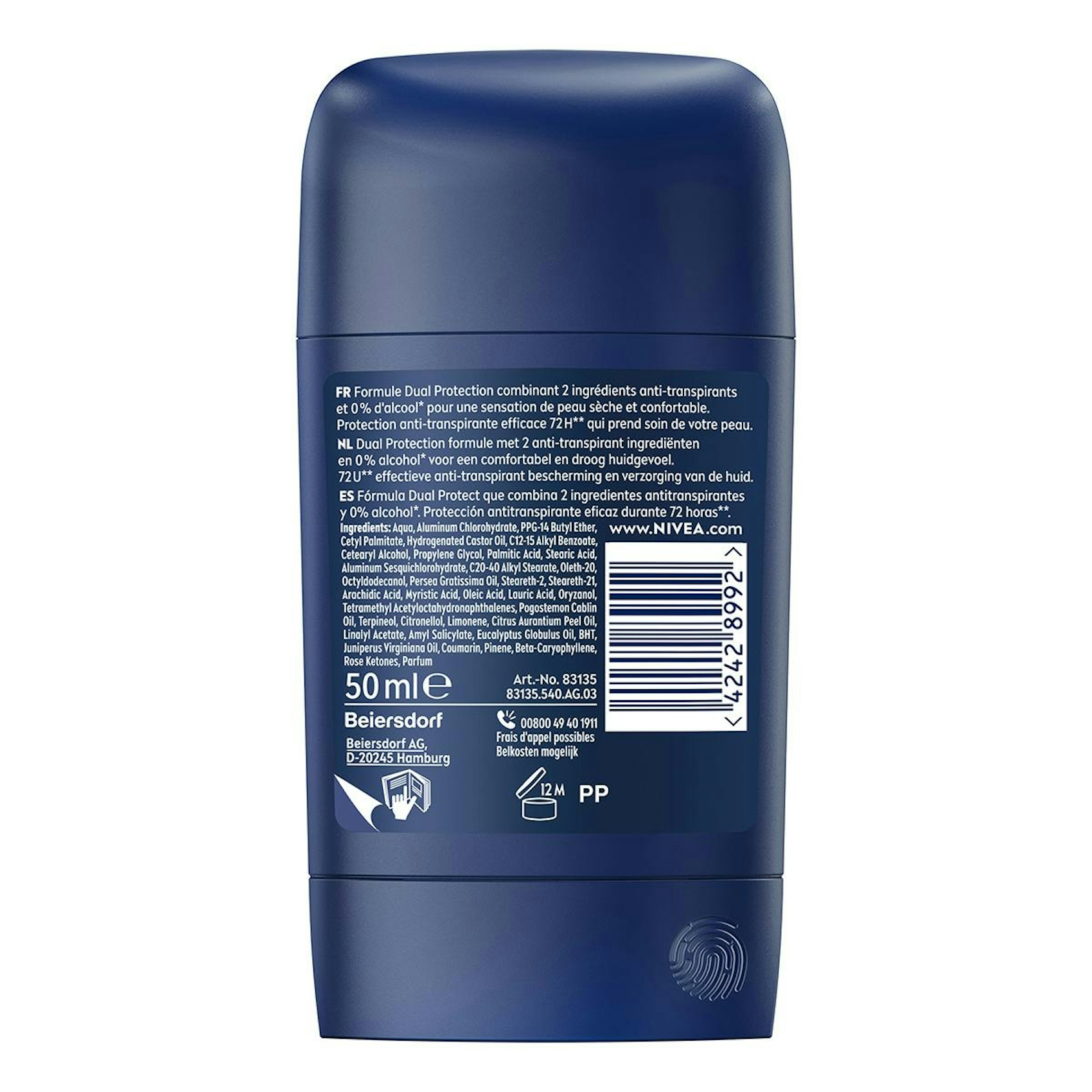 Desodorante En Barra Dry Impact Nivea Men 50Ml