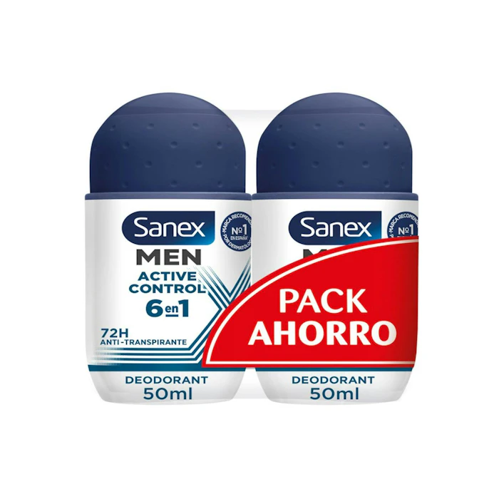 Desodorante Roll-On Active Control 72H Sanex Men 50Ml