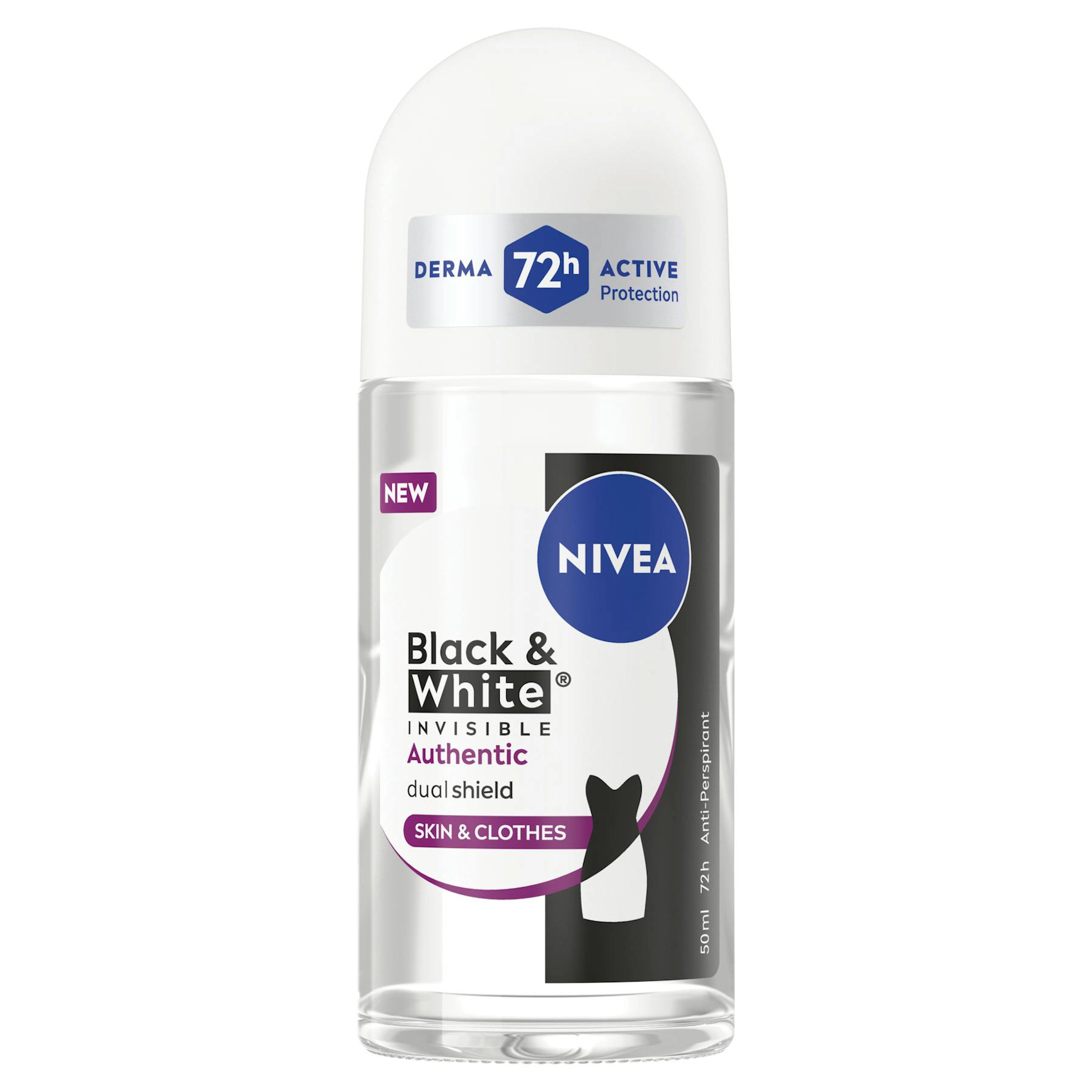 Desodorante Roll-On Black & White Authentic Nivea 50Ml 0