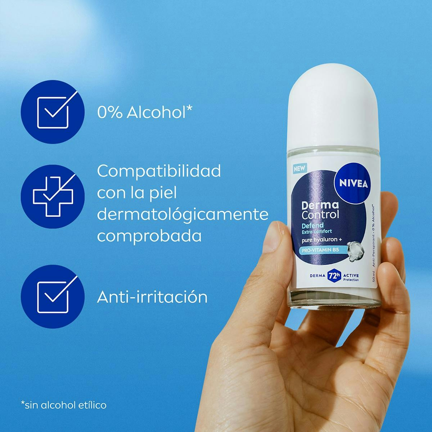 Desodorante Roll-On Derma Control Defend Nivea 50Ml