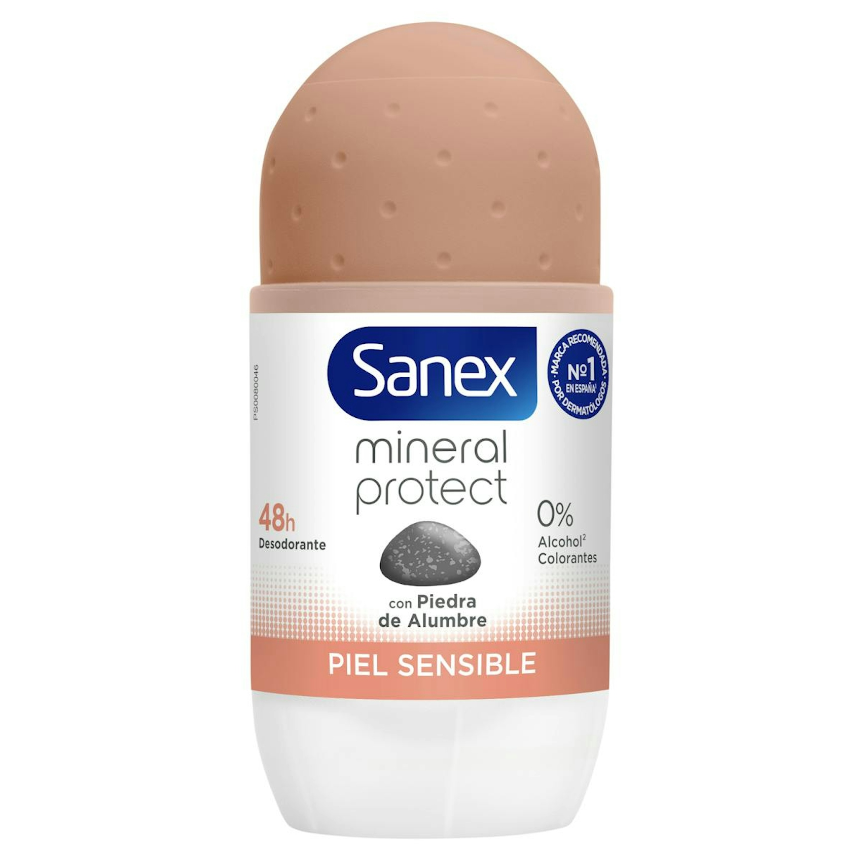 Desodorante Roll-On Mineral Protect Piedra De Alumbre Piel Sensible Sanex 50Ml 0