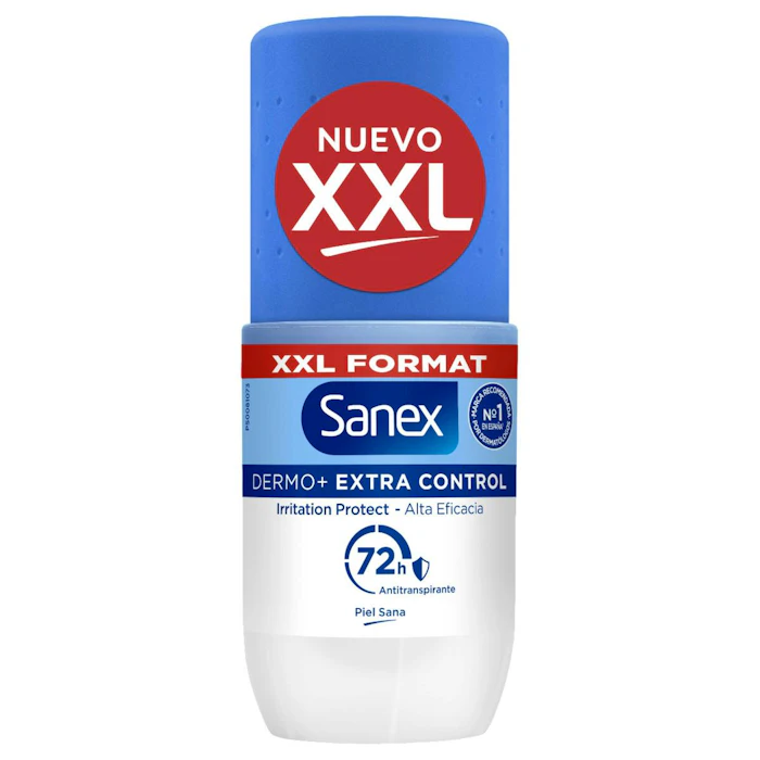 Desodorante Roll-On XXL Dermo+ Extra Control Sanex 90Ml
