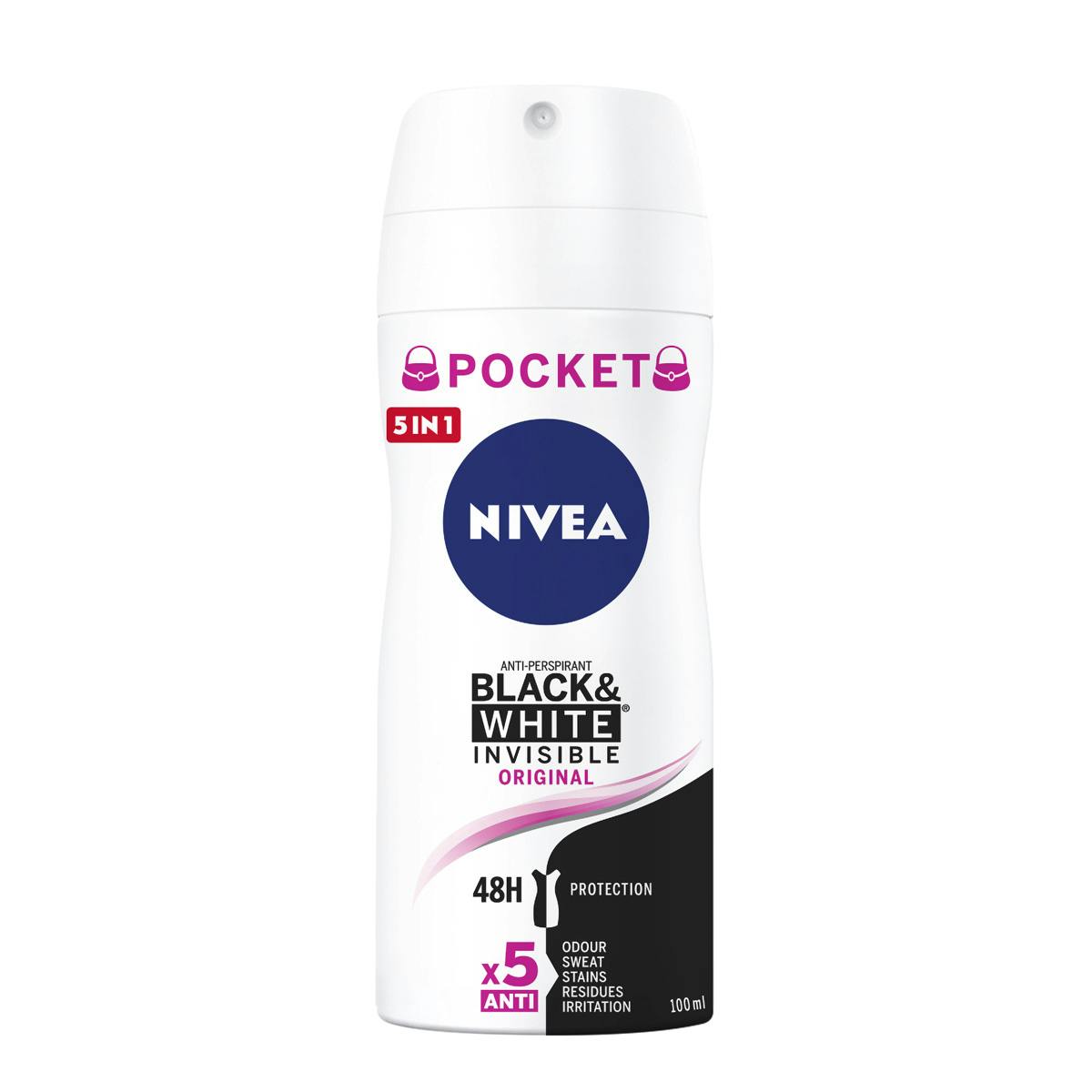 Imagen de Desodorante Spray Black & White Original Nivea 100Ml