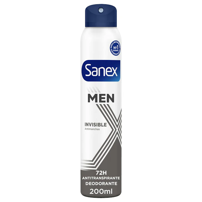 Desodorante Spray Invisible 72H Sanex Men 200Ml