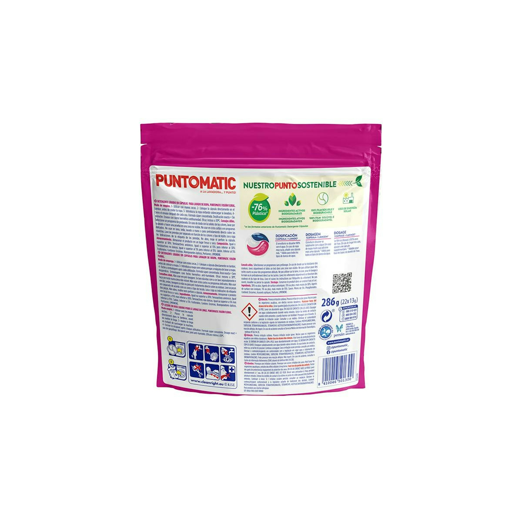 Detergente Para Máquina En Cápsulas Puntomatic 22 Lavados