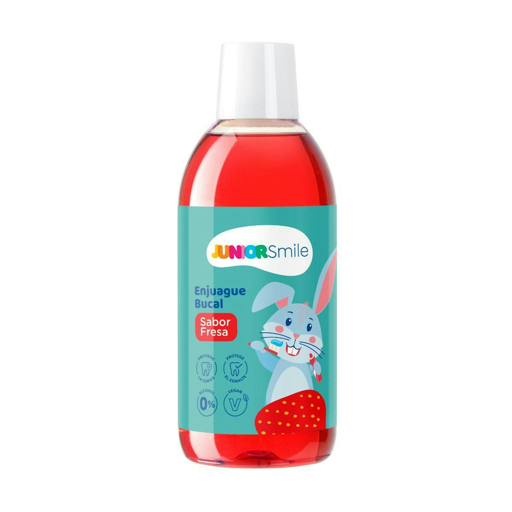 Enjuague Bucal Infantil Fresa Junior Smile 500Ml 0