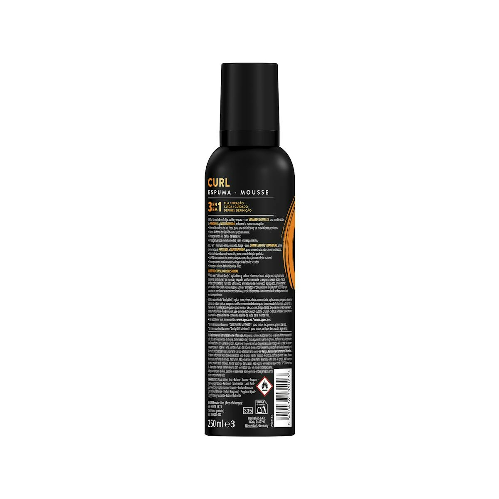 Espuma Rizos Flex Syoss 250Ml