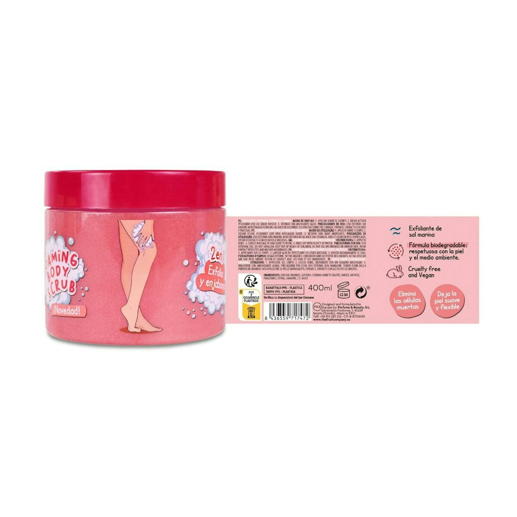 Exfoliante Corporal 2 En 1 Sandía The Fruit Company 400Ml