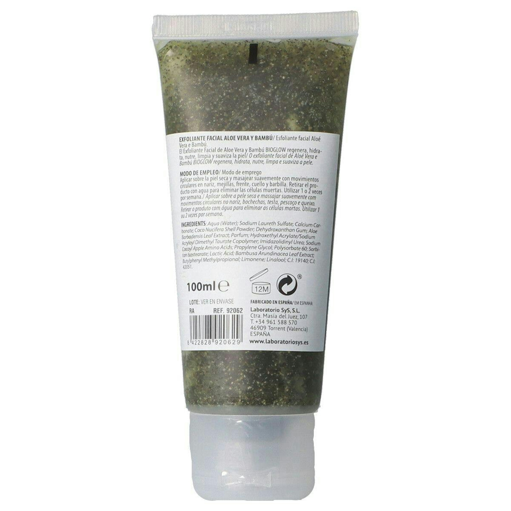 Exfoliante Facial Aloe Vera & Bambú Bioglow 100Ml