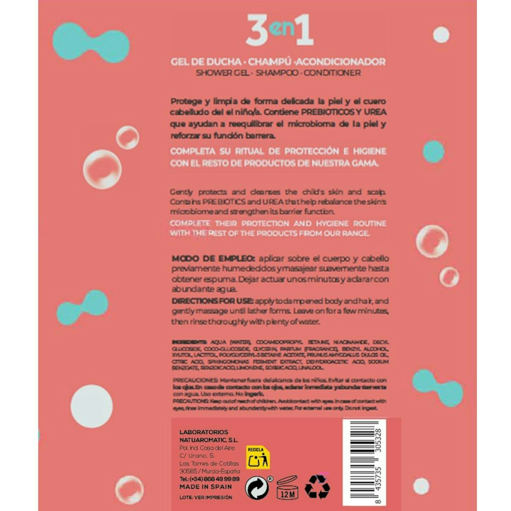 Gel Champú 3 En 1 Seven Kids 750Ml