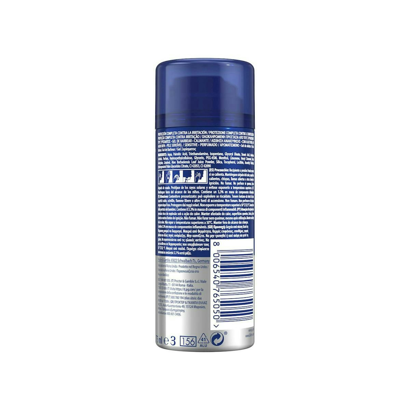 Gel De Afeitar Calmante Aloe Vera Gillette 75Ml