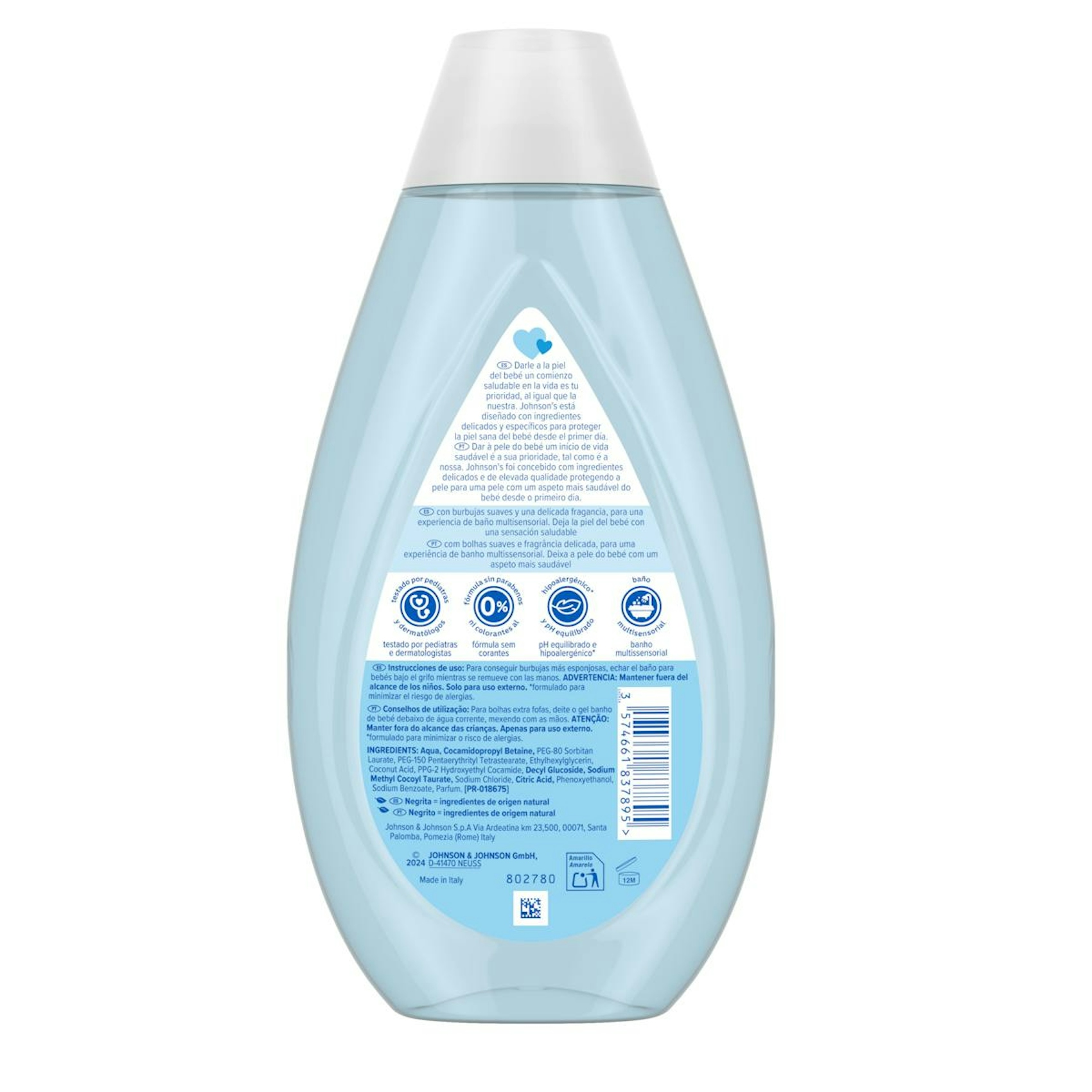 Gel De Baño Pieles Sensibles Johnson's Baby 500Ml