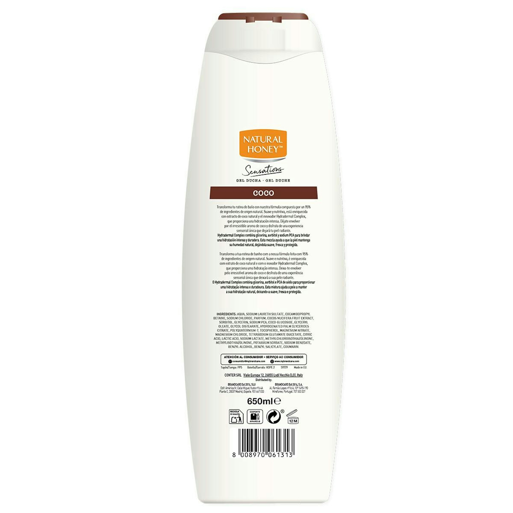 Gel De Ducha Coco Natural Honey 650Ml