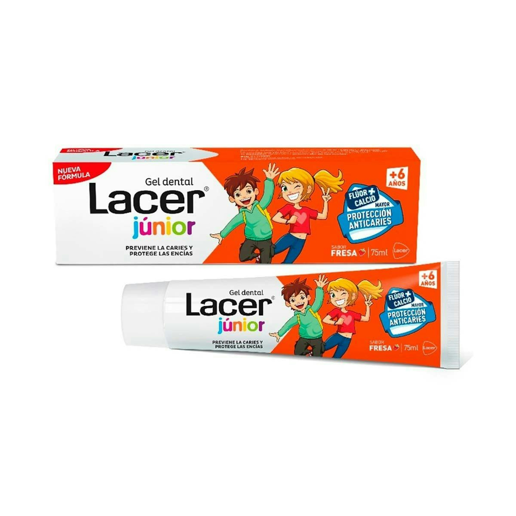 Gel Dental Junior Fresa +6 Años Lacer 75Ml 0