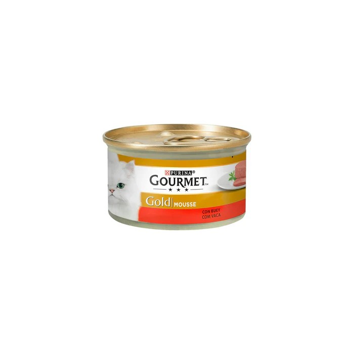 Comida Húmeda Gatos Mousse Buey Gourmet Gold 85G