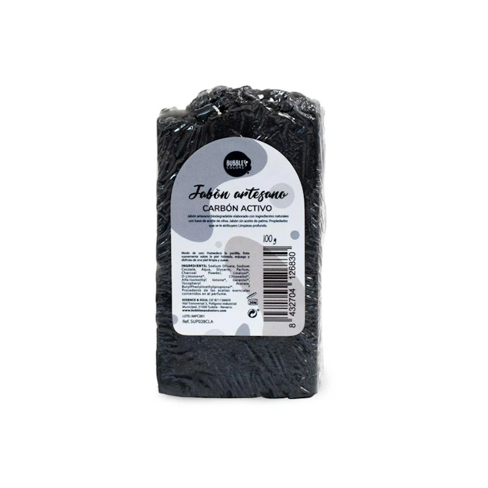 Jabón Artesanal Carbón Activo Bubbles & Colors 100 Gr