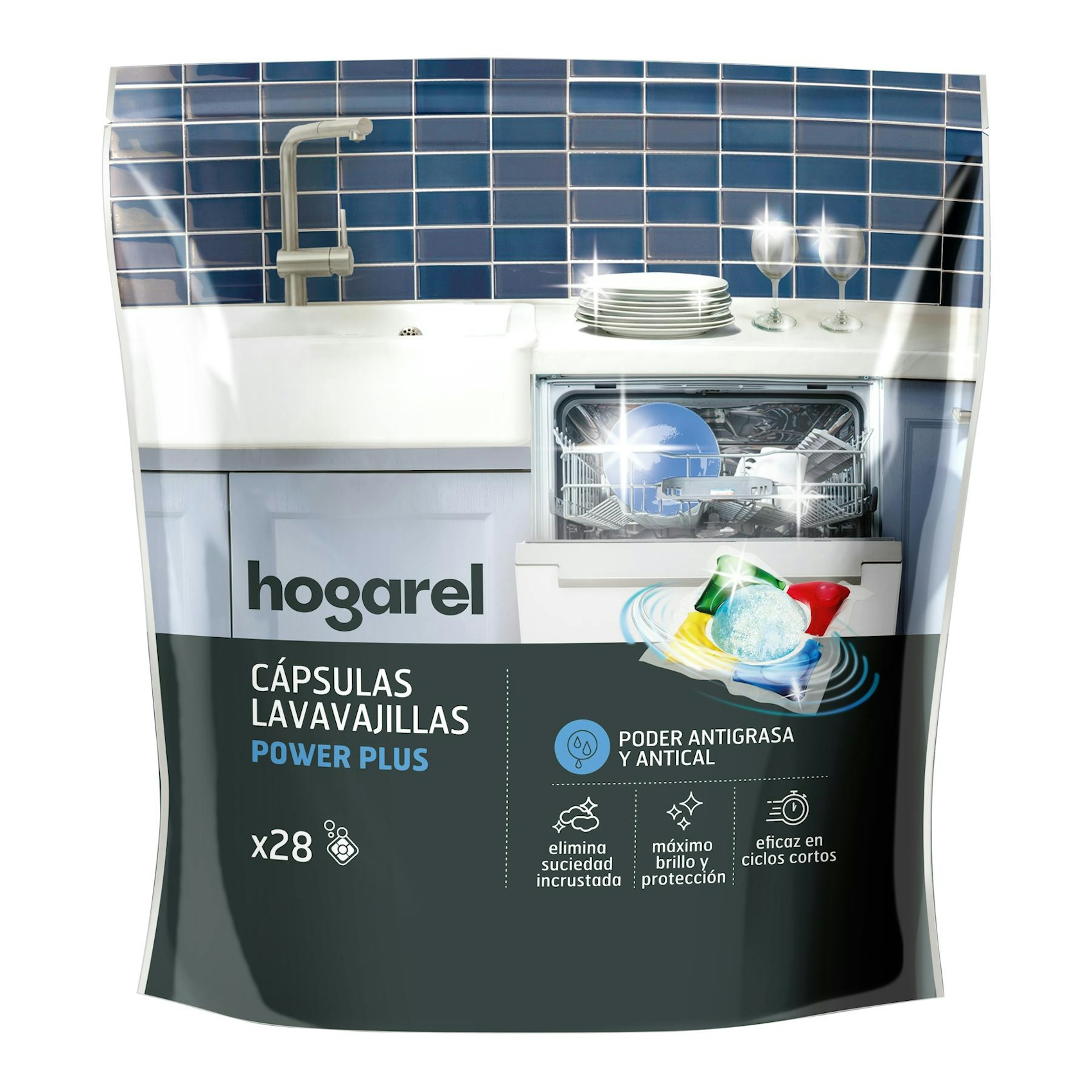Lavavajillas En Cápsulas Power Plus Hogarel 28 Uds 0