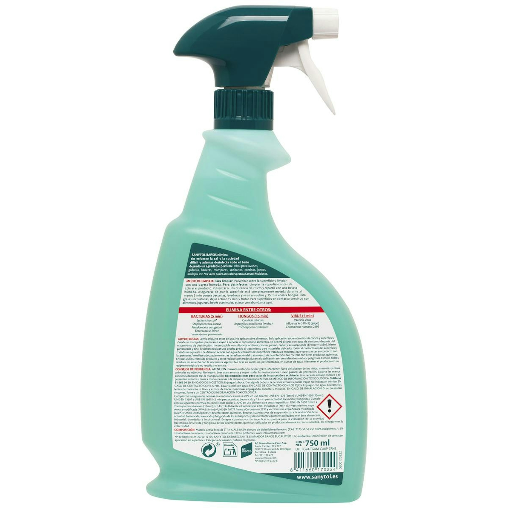 Limpiador Desinfectante Baños Sanytol 750Ml