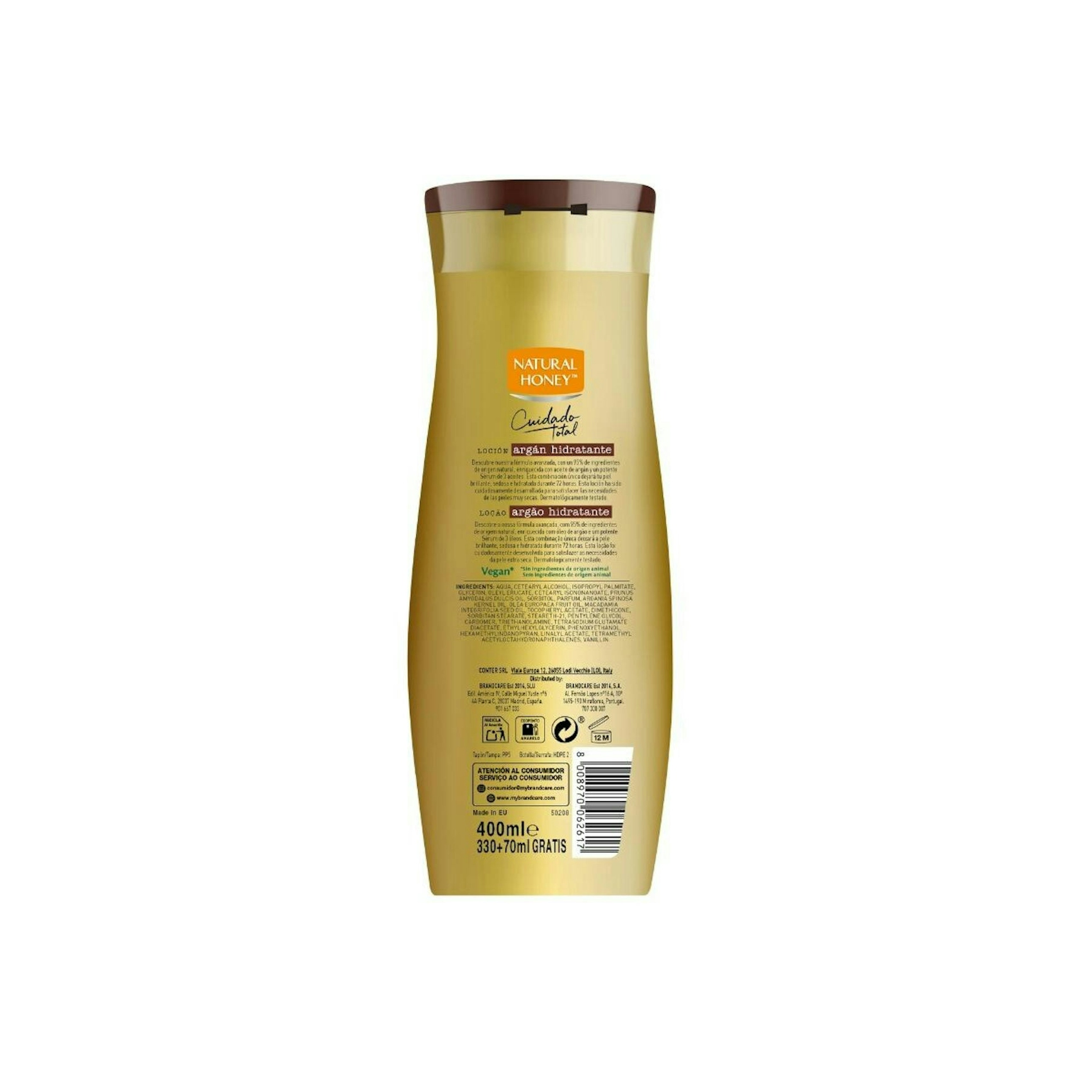 Loción Corporal Argán Natural Honey 330Ml