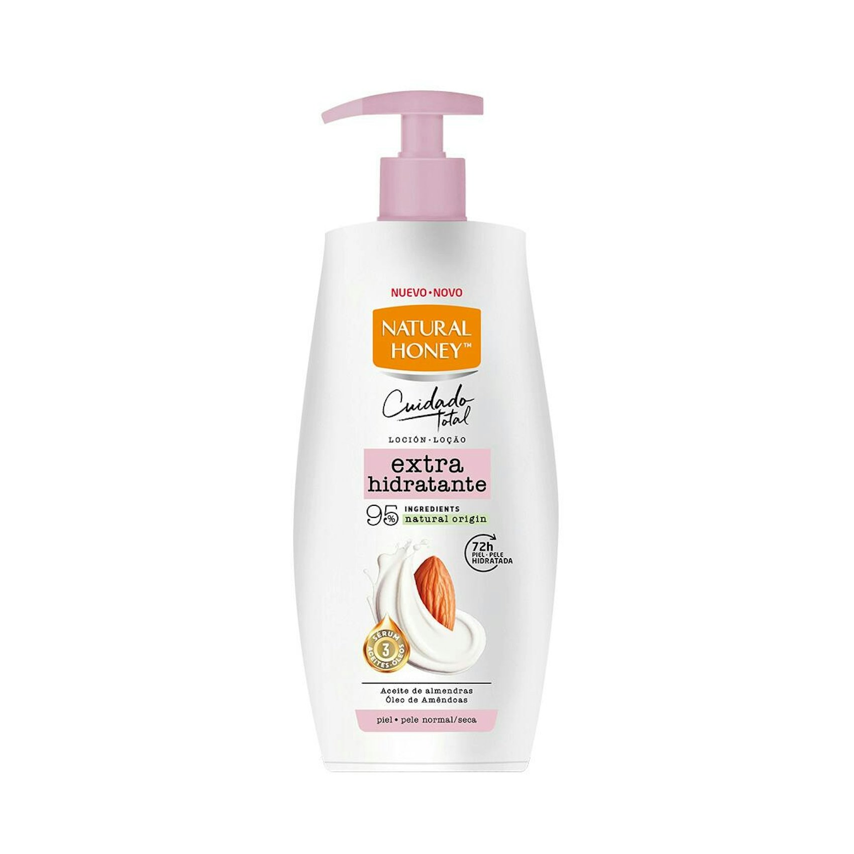 Loción Corporal Extra Hidratante Aceite De Almendras Natural Honey 700Ml 0
