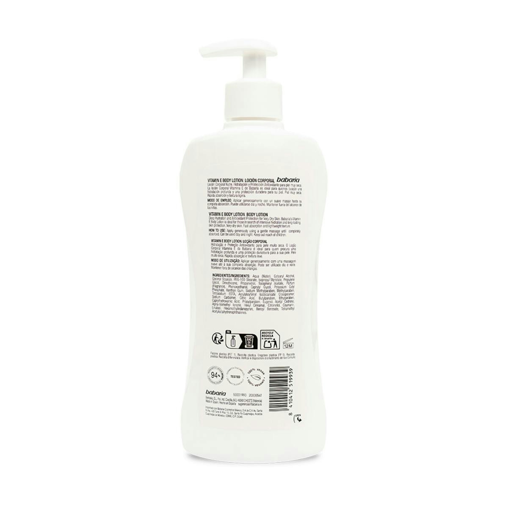 Loción Corporal Vitamina E Babaria 400Ml