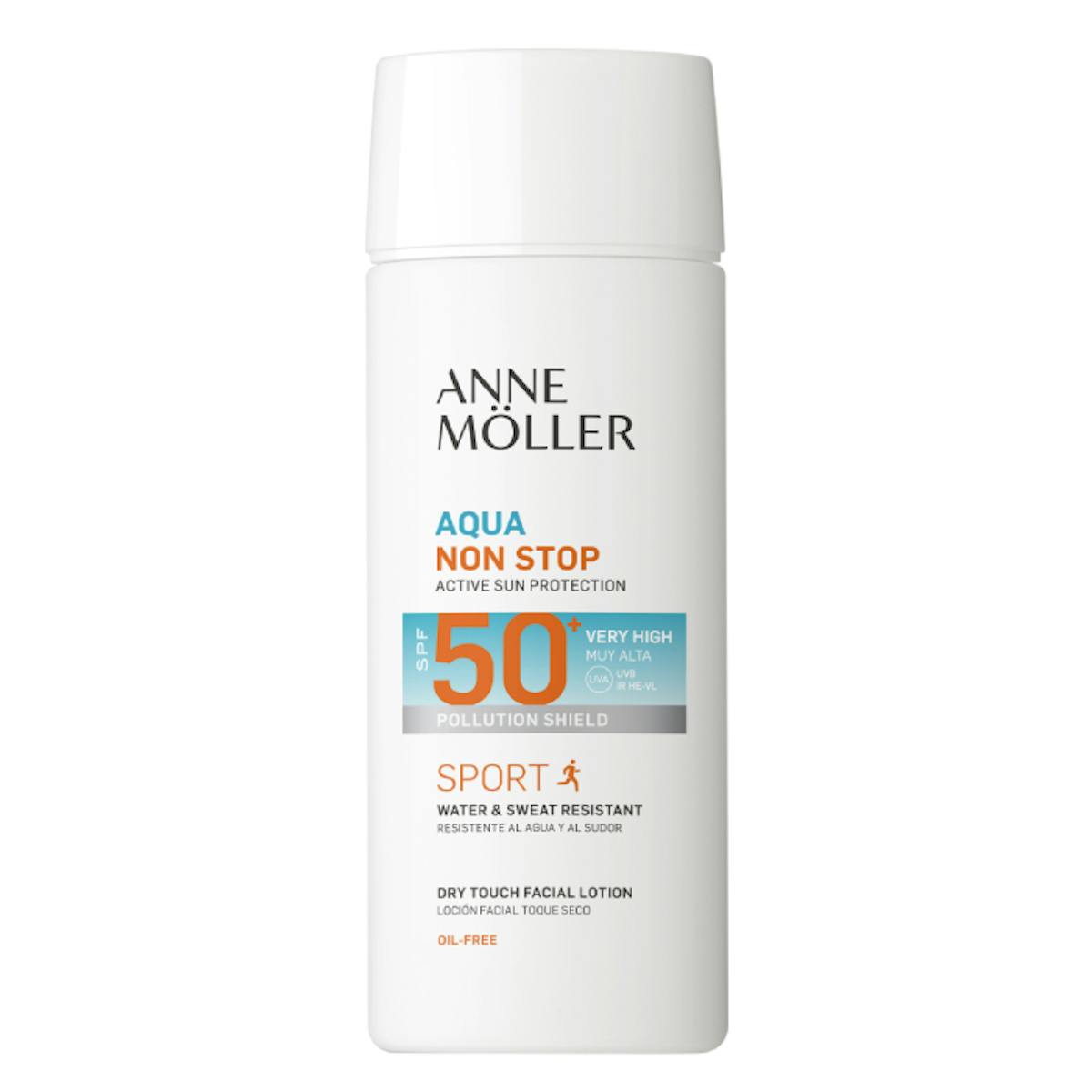 Imagen de Loción Facial Toque Seco Non Stop Aqua SPF 50+ Anne Möller 75Ml
