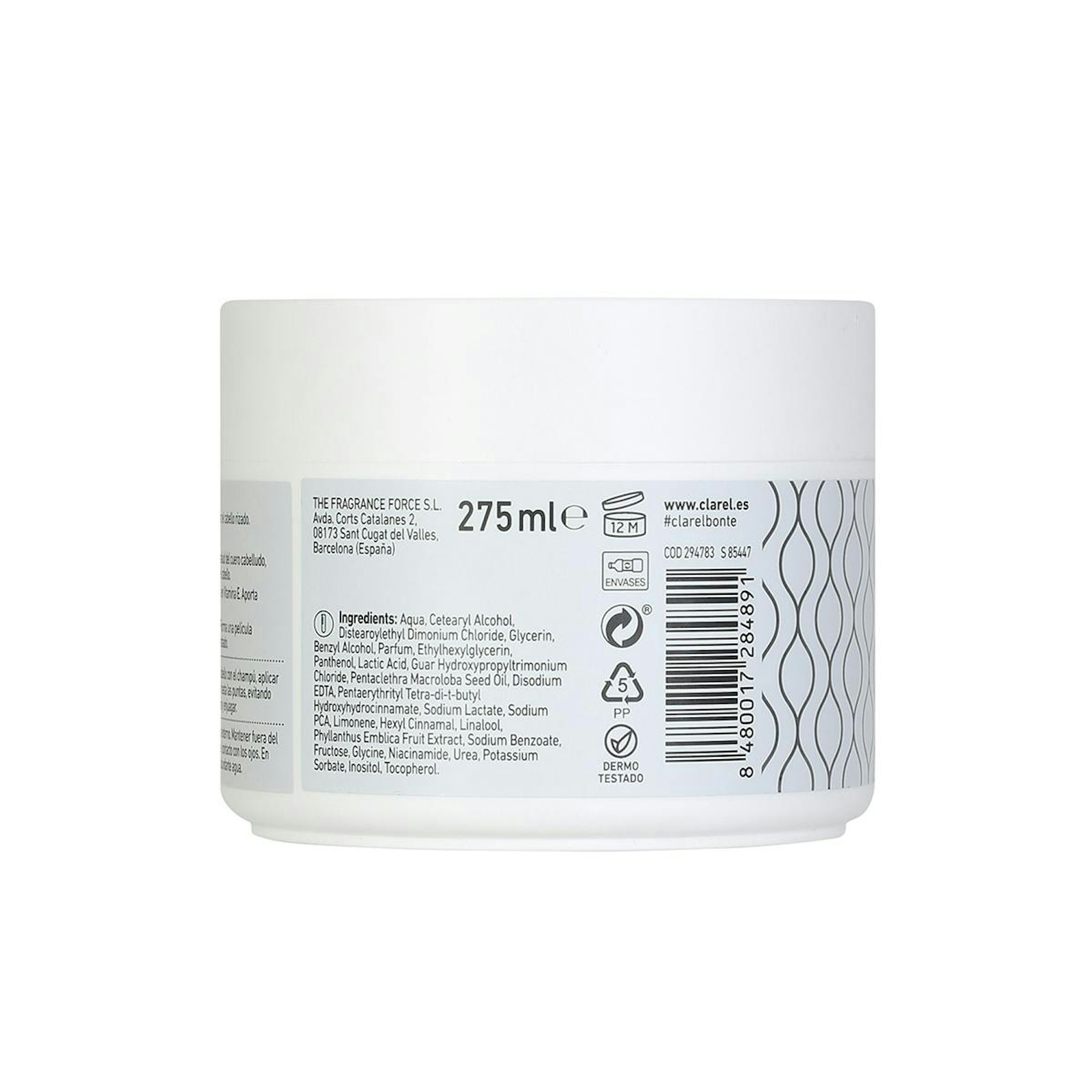 Mascarilla Curly Bonté Advanced Línea Profesional 275Ml