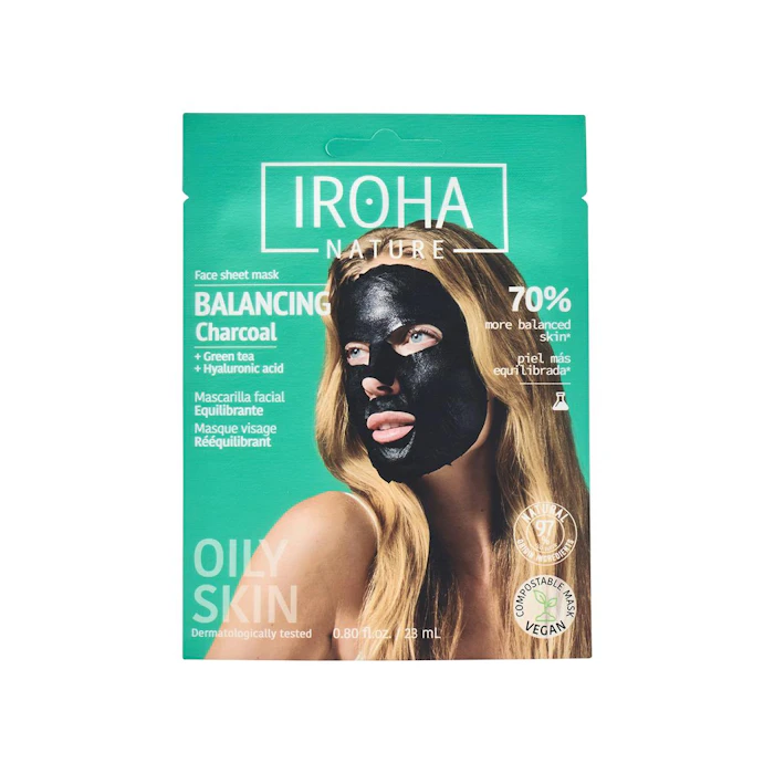 Mascarilla Facial Equilibrante Carbón Iroha Nature