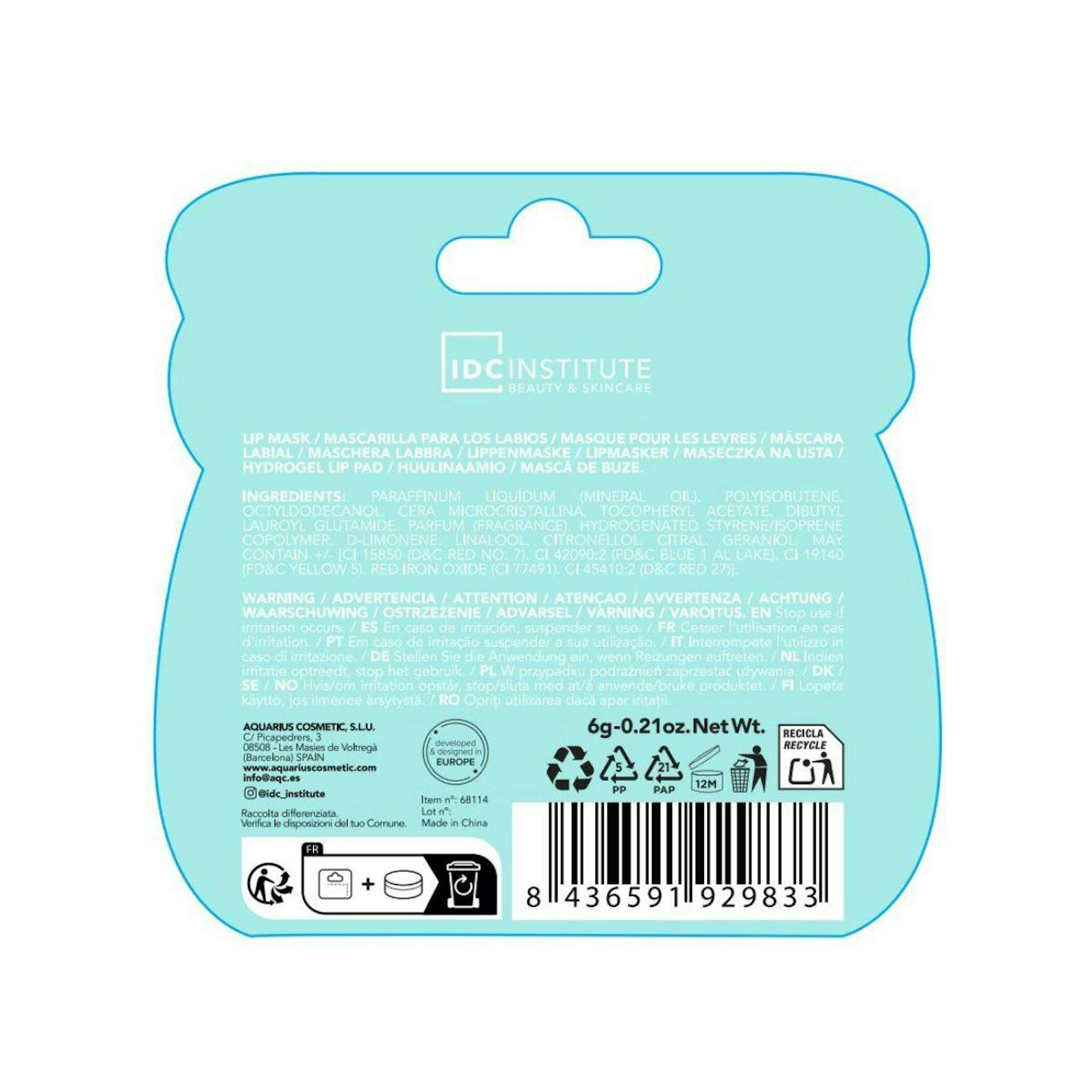 Mascarilla Labial Candy IDC Institute