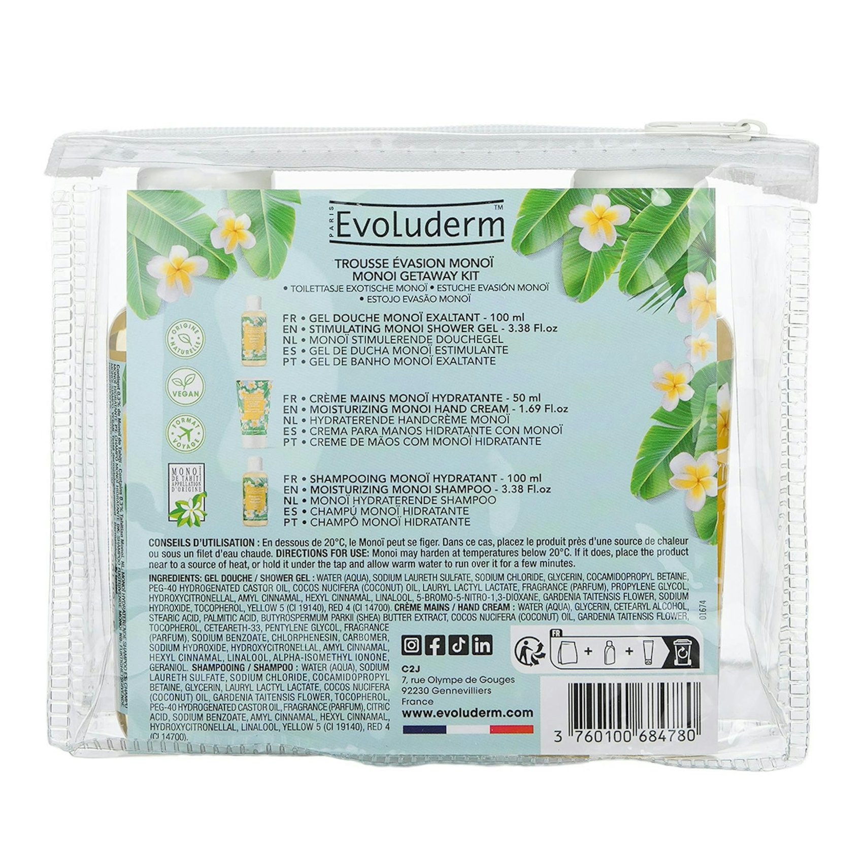 Nécessaire De Viagem Monoi à la Folie Evoluderm