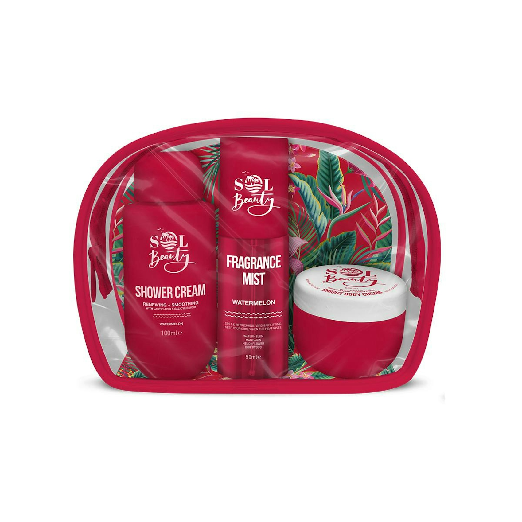 Neceser Sandia Body Mist + Crema + Gel De Ducha Sol Beauty 0