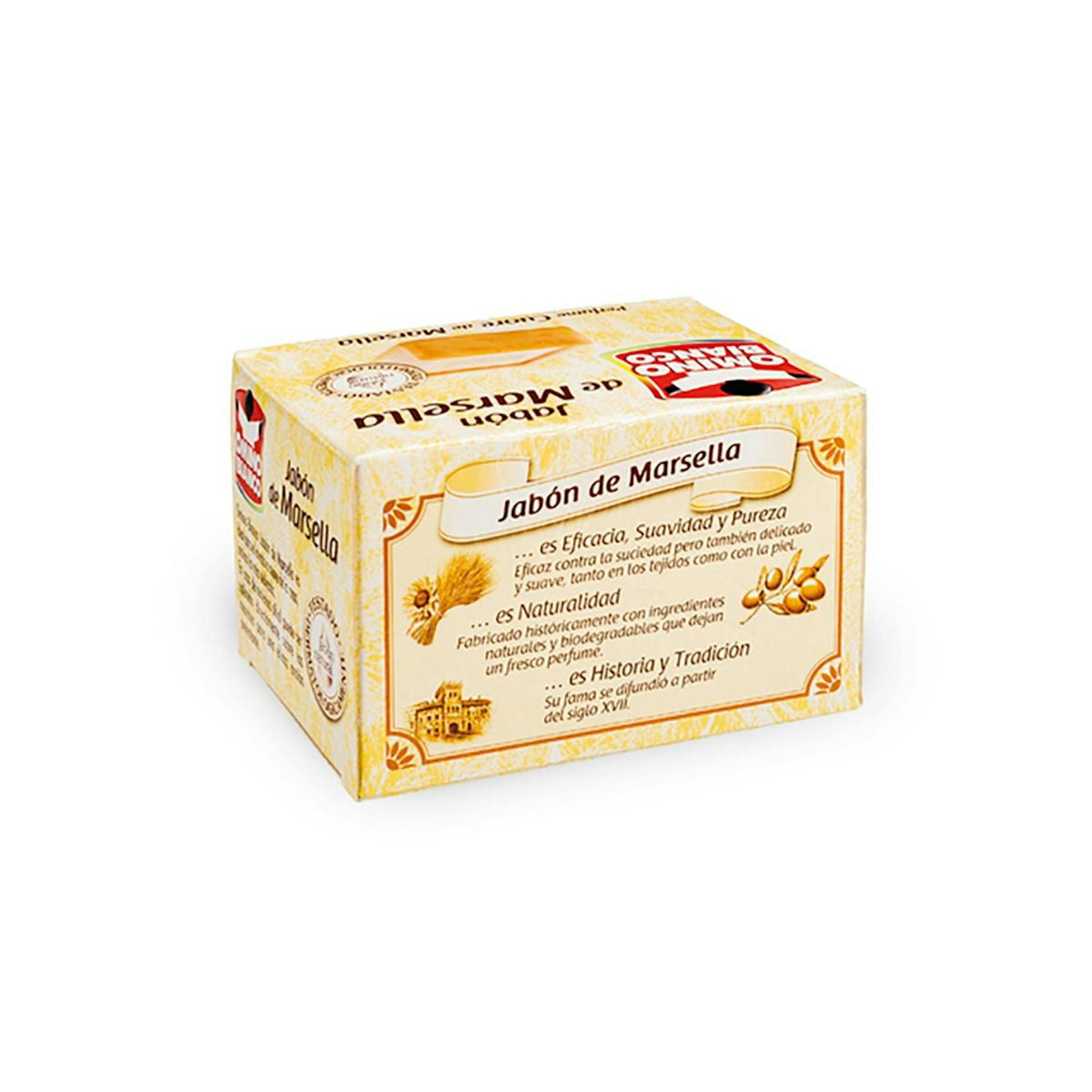 Jabón En Pastilla Marsella Omino Bianco 250 Gr
