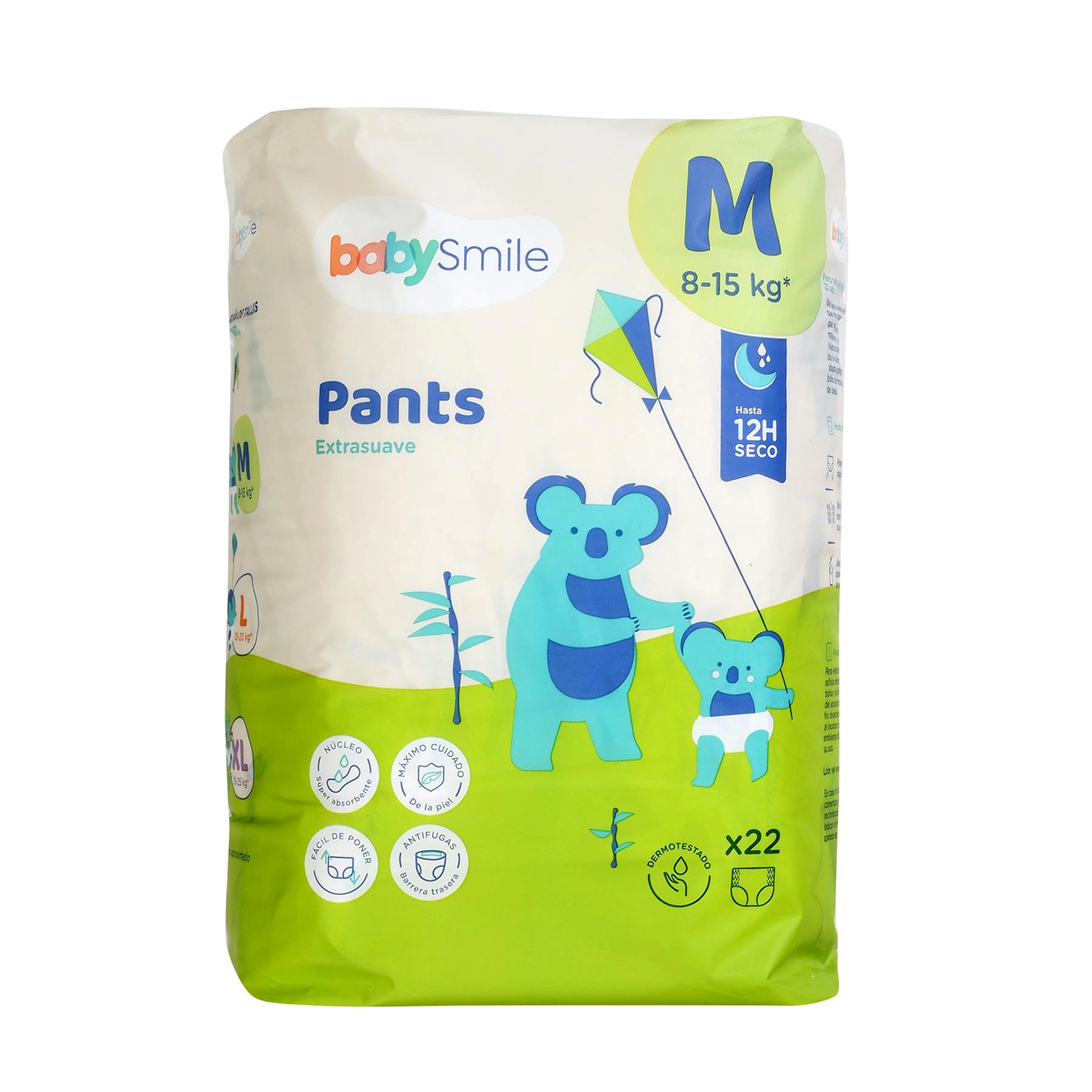 Pañales Pants Talla M (8-15 Kg) BabySmile 22 Uds Pañales Pants Talla M (8-15 Kg) BabySmile 22 Uds 0