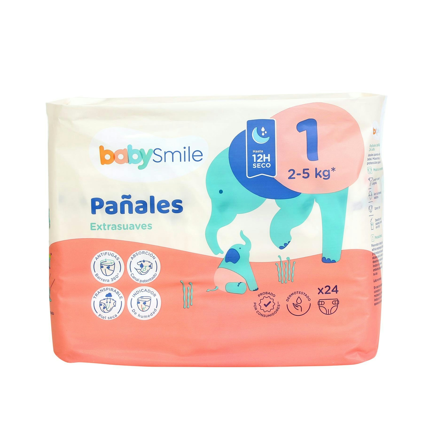 Fraldas Tamanho 1 (2-5 Kg) BabySmile 24 Unid. Fraldas Tamanho 1 (2-5 Kg) BabySmile 24 Unid. 0