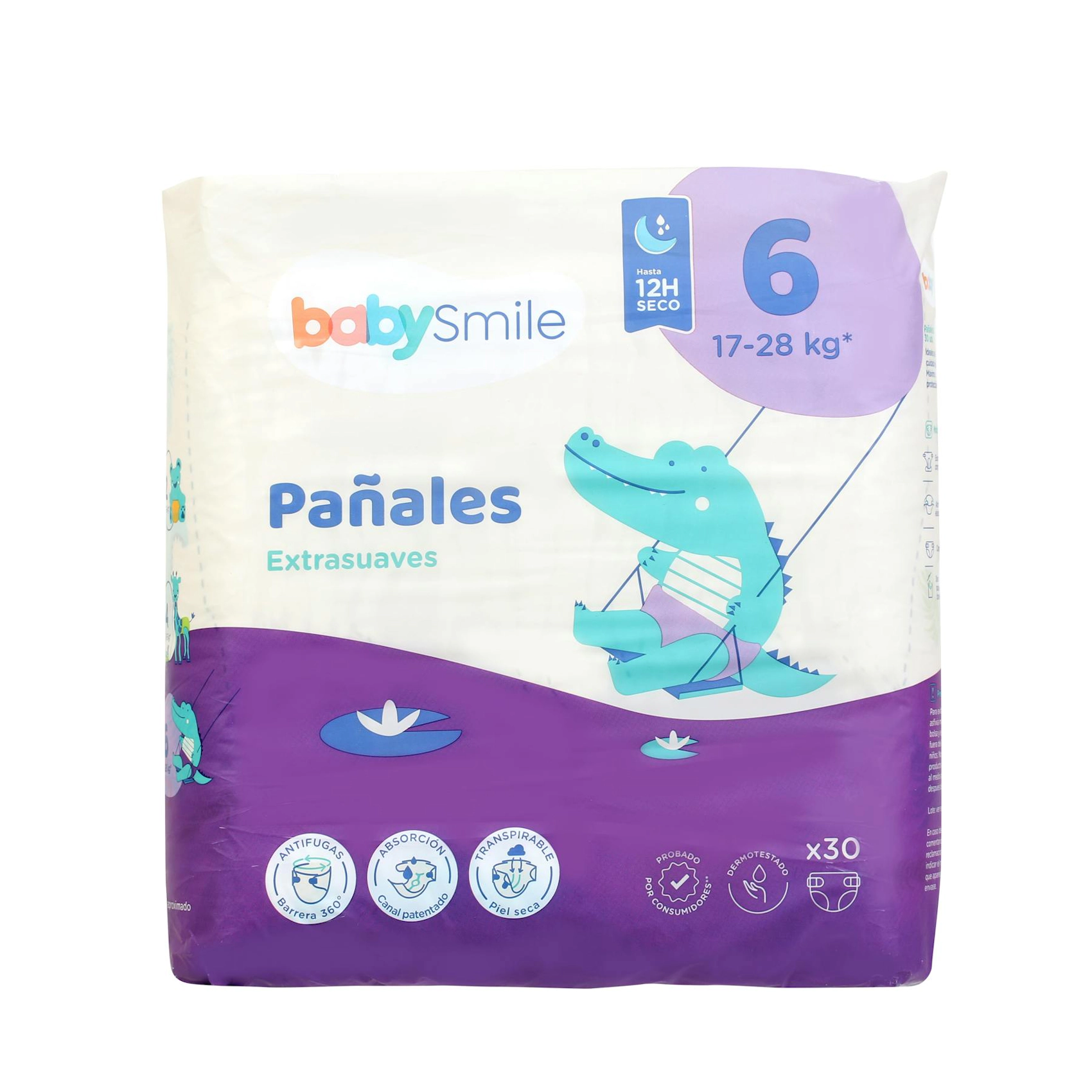 Pañales Talla 6 (17-28 Kg) BabySmile 30 Uds Pañales Talla 6 (17-28 Kg) BabySmile 30 Uds 0