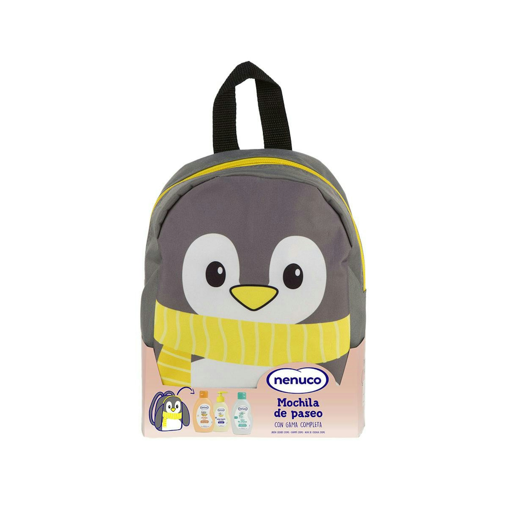 Pack Infantil Mochila Pingüino Nenuco Colonia + Champú + Jabón 0