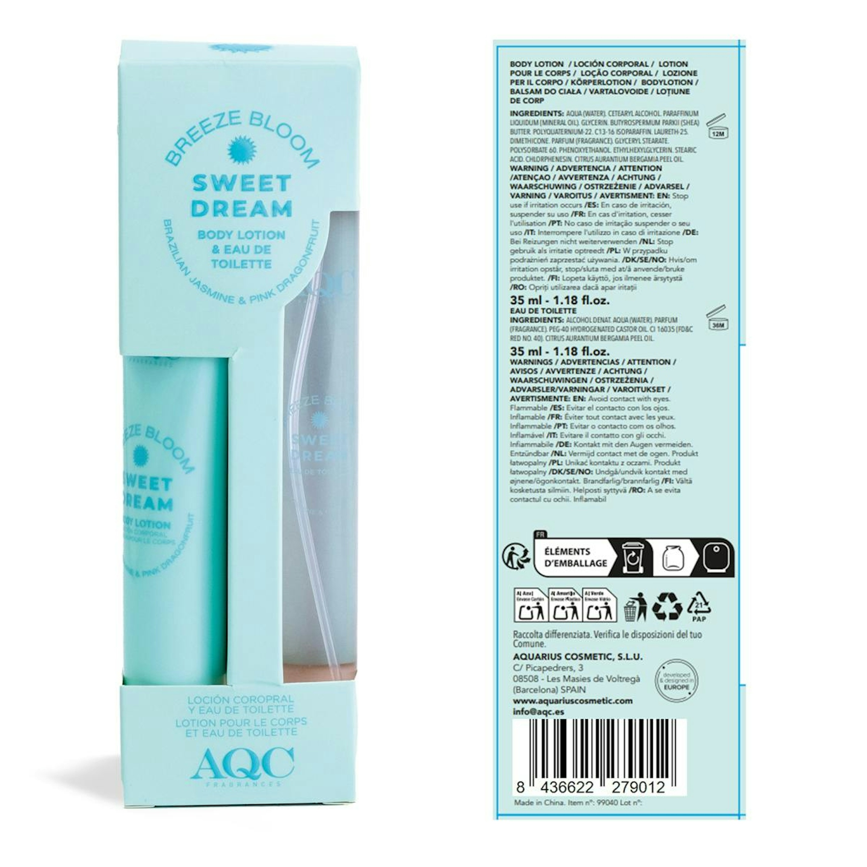 Pack Loción Corporal Y EDT Breeze Bloom Sweet Dream AQC Fragances