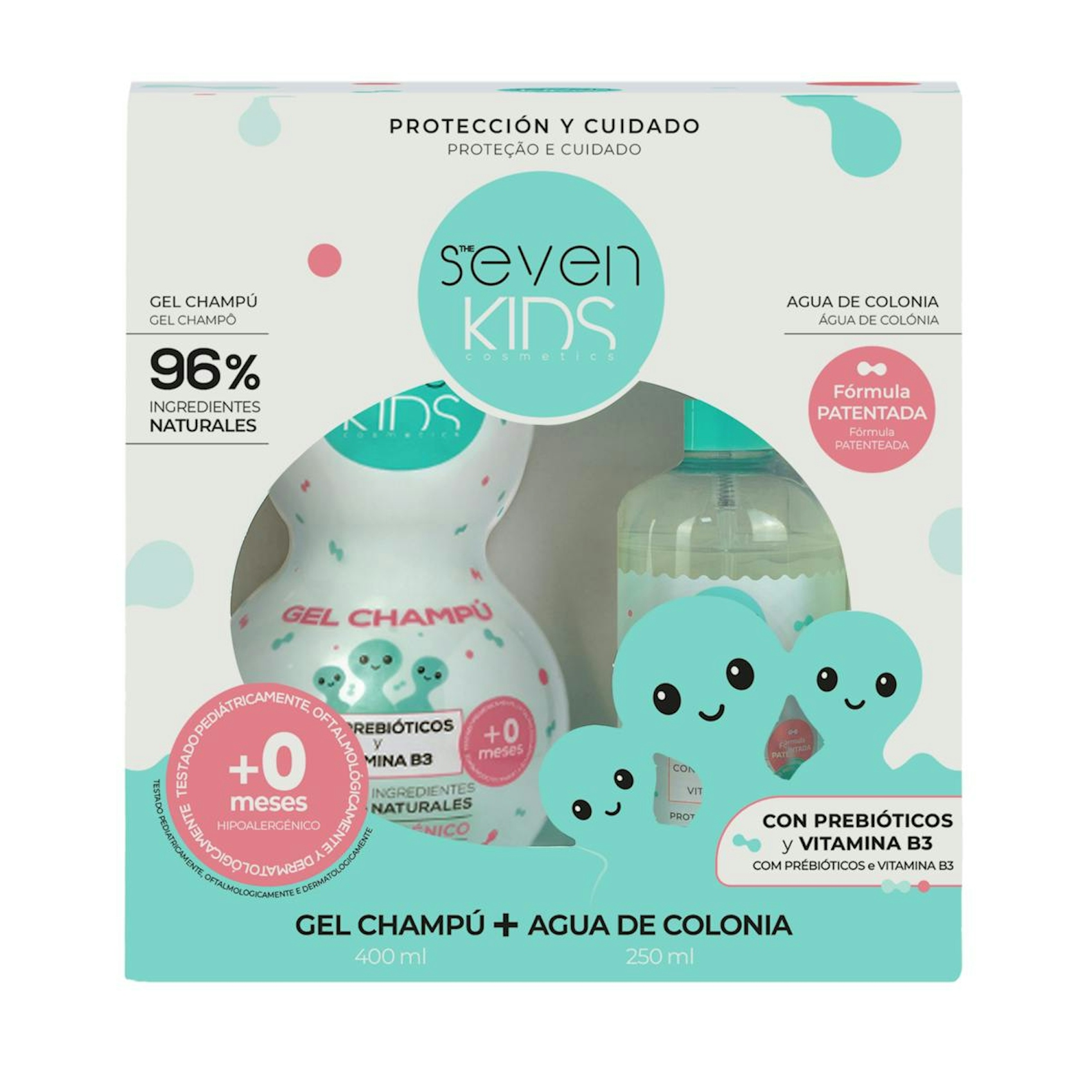 Pack Seven Kids Gel Champú 400Ml + Agua Colonia 200Ml 0
