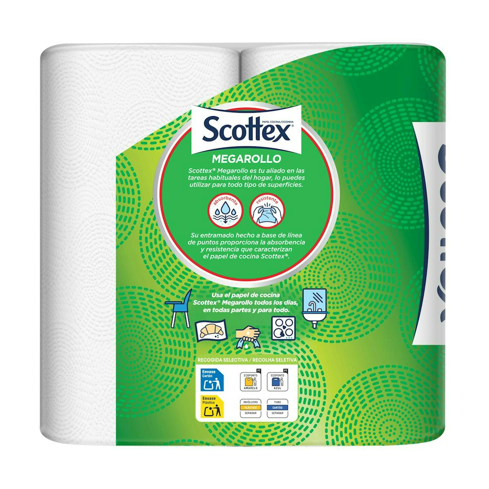 Papel De Cocina Mega Rollo Scott 2 Uds