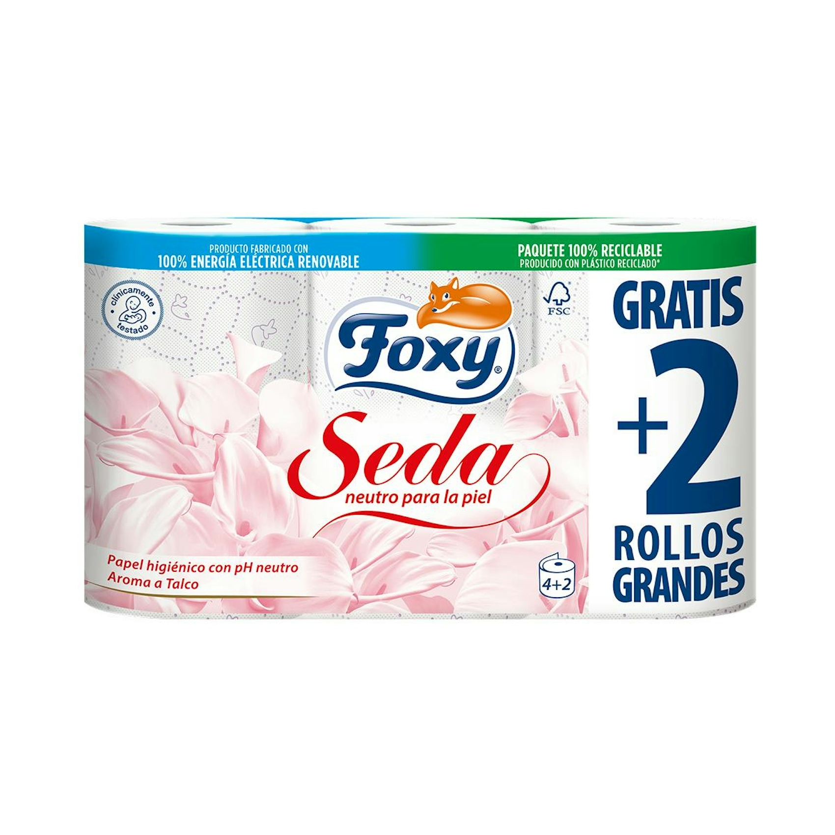 Papel Higiénico Foxy Paquete 4 + 2 Gratis 0