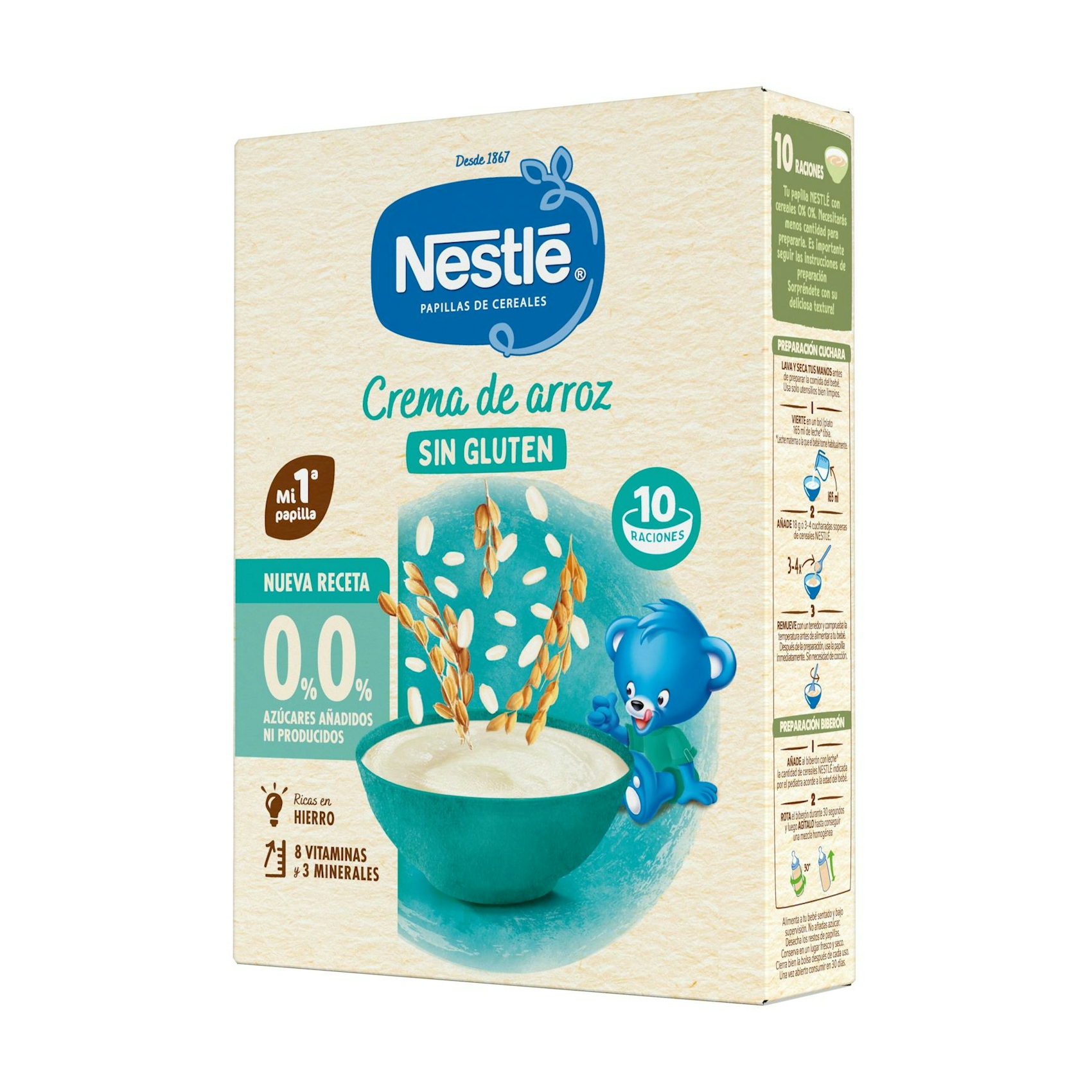 Papilla Crema De Arroz Sin Gluten Nestlé 180Gr 0