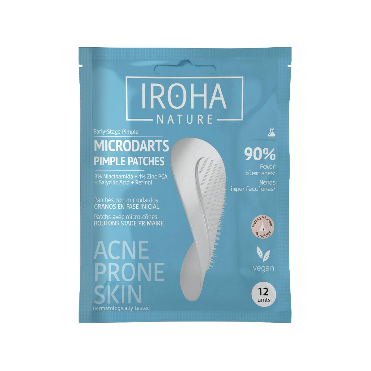 Imagen de Parches Granos Microdardos Iroha Nature 12 Uds