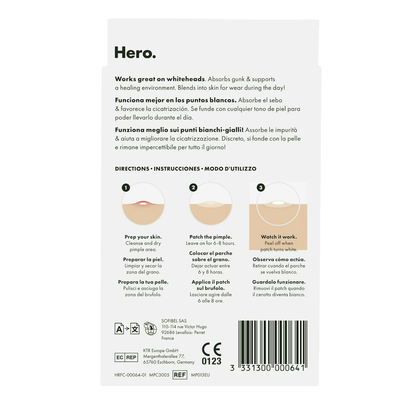 Parches Granos Mighty Patch Invisible Hero 24 Uds